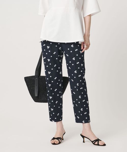 UNITED ARROWS/エンブロイダリー フラワー スリム テーパードパンツ ‐ウォッシャブル‐/スラックス