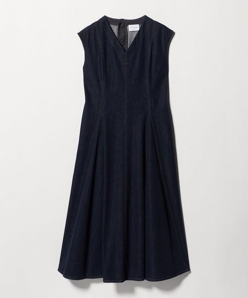 UNITED ARROWS/ステッチ Vネック デニムワンピース/ワンピース