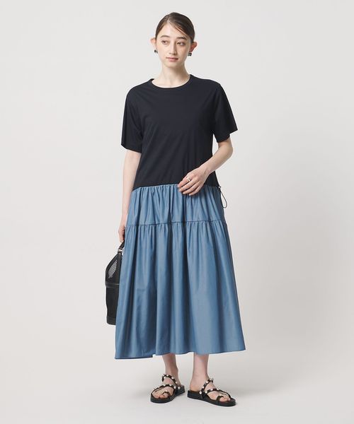 UNITED ARROWS/カット コンビ ドッキング ワンピース/ワンピース