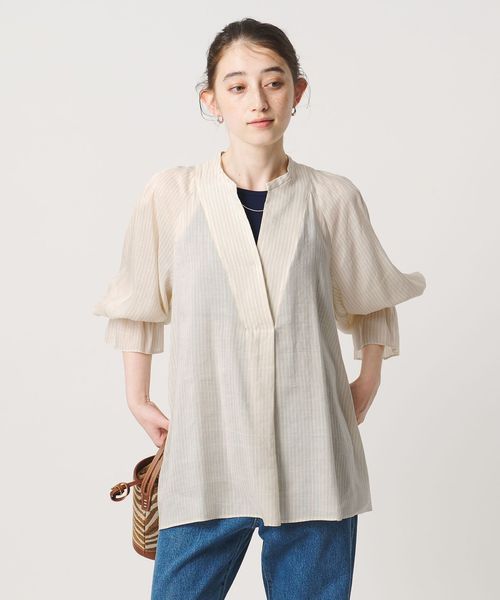 UNITED ARROWS/ラミー スキッパー Vネック ブラウス ‐ウォッシャブル‐/シャツ / ブラウス