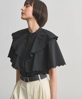 UNITED ARROWS/スカラップ フリル ブラウス ‐はっ水 UVカット 防しわ ウォッシャブル‐/シャツ / ブラウス