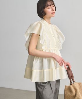 UNITED ARROWS/シルキー ギャザー フリルブラウス ‐ウォッシャブル‐/シャツ / ブラウス