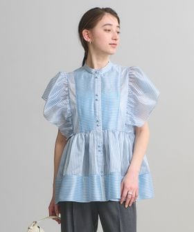 UNITED ARROWS/シルキー ギャザー フリルブラウス ‐ウォッシャブル‐/シャツ / ブラウス