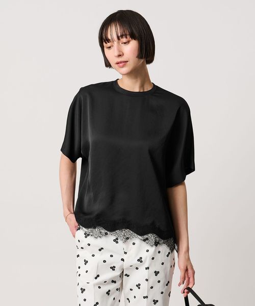 UNITED ARROWS/サテン レース コンビ ブラウス/シャツ / ブラウス