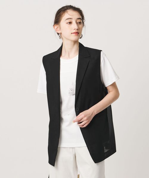UNITED ARROWS/シアー ミドル ベスト ‐ウォッシャブル‐/ベスト