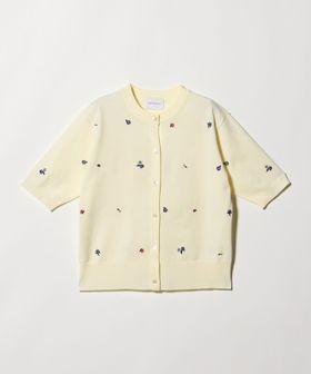 UNITED ARROWS/フラワー エンブロイダリー ショートスリーブ カーディガン ‐ウォッシャブル‐/カーディガン / ボレロ