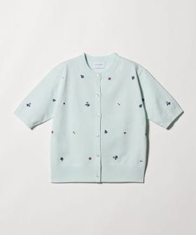 UNITED ARROWS/フラワー エンブロイダリー ショートスリーブ カーディガン ‐ウォッシャブル‐/カーディガン / ボレロ