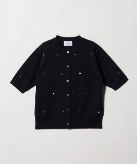 UNITED ARROWS/フラワー エンブロイダリー ショートスリーブ カーディガン ‐ウォッシャブル‐/カーディガン / ボレロ