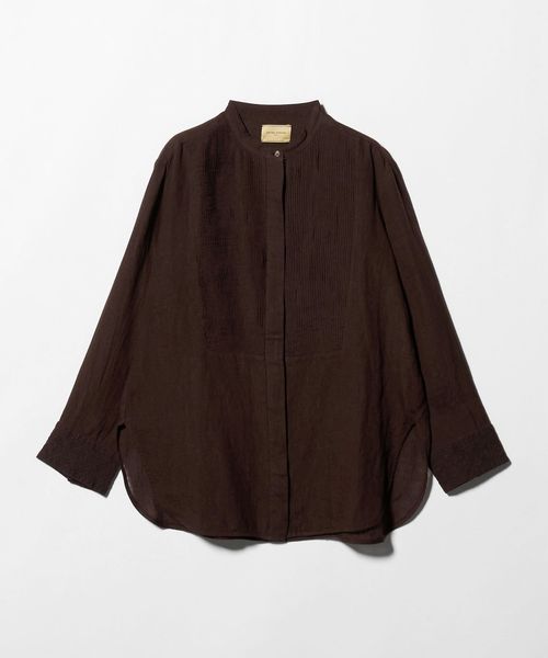 UNITED ARROWS/エンブロイダリー バンドカラー シャツ/シャツ / ブラウス