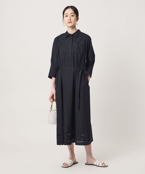 UNITED ARROWS/カットワーク シャツワンピース/ワンピース