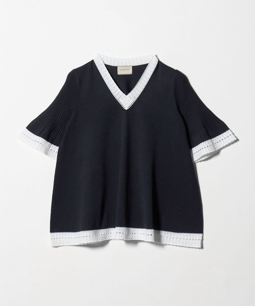 UNITED ARROWS/Vネック ニット ショートスリーブ チュニック/ニット / セーター