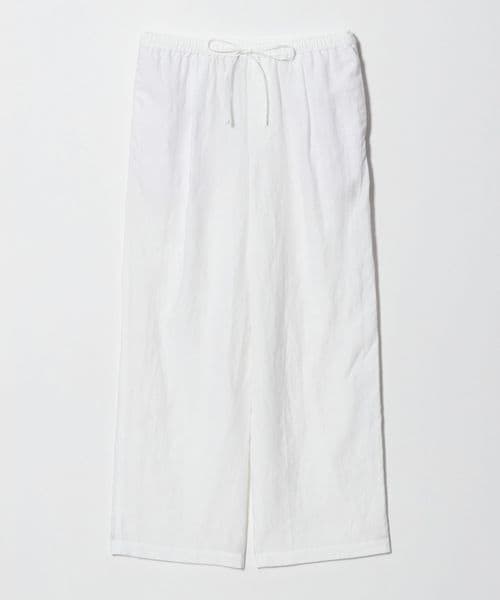 UNITED ARROWS/リネン イージーパンツ WHITE ‐ウォッシャブル‐/イージーパンツ