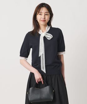 UNITED ARROWS/4WAY ボウタイレース ショートスリーブ ニット/ニット / セーター