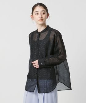 UNITED ARROWS/プリント バンドカラー シャツ/シャツ / ブラウス