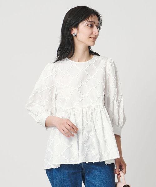 UNITED ARROWS/エンブロイダリー フリル トップス/シャツ / ブラウス