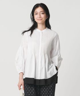 UNITED ARROWS/ピンタック バンドカラー ブラウス/シャツ / ブラウス