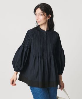 UNITED ARROWS/ピンタック バンドカラー ブラウス/シャツ / ブラウス