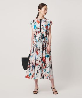 UNITED ARROWS/Spiree ギャザー フレンチスリーブ ワンピース/ワンピース