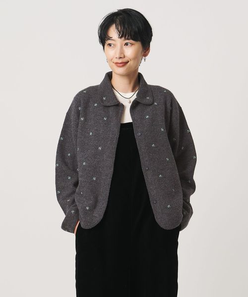 UNITED ARROWS/エンブロイダリー ニット カーディガン/カーディガン / ボレロ