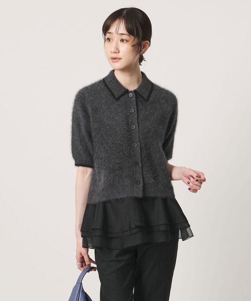 UNITED ARROWS/フォックスカシミヤ オーガンジーコンビ ポロニット/ニット / セーター