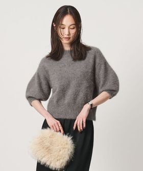 UNITED ARROWS/フォックスカシミヤ パフスリーブ スパンコール ニット/ニット / セーター