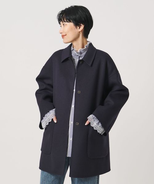 UNITED ARROWS/バイカラー リバー ステンカラー コート/その他コート / ブルゾン
