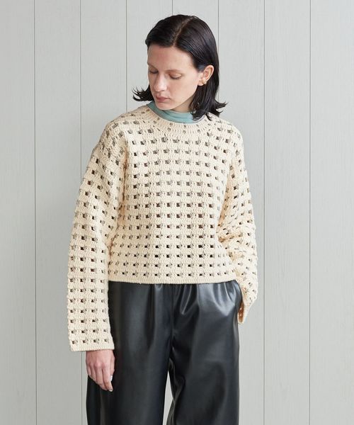 BEAUTY&amp;YOUTH UNITED ARROWS - ＜H＞ウールラメ クロシェットニットベスト H BEAUTY&YOUTH UNITED ARROWS（エイチビューティーアンドユース