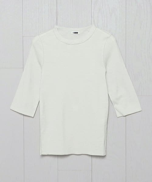 ＜H＞シアーフライス ハーフスリーブカットソー