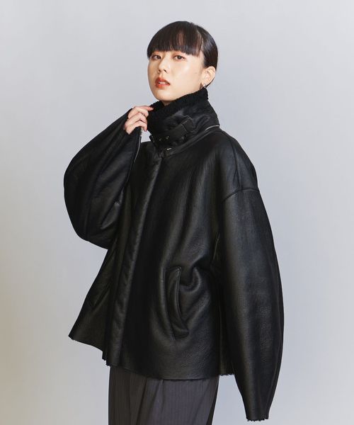 極美品✨ ユナイテッドアローズ リアルムートンコート 羊革 メンズ ブラック系 1600023F1472_l1_a036.jpg