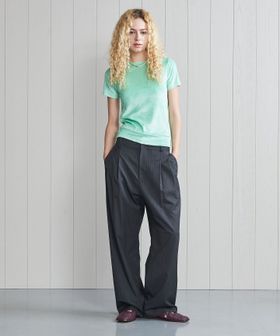 H＞ストライプタックパンツ 