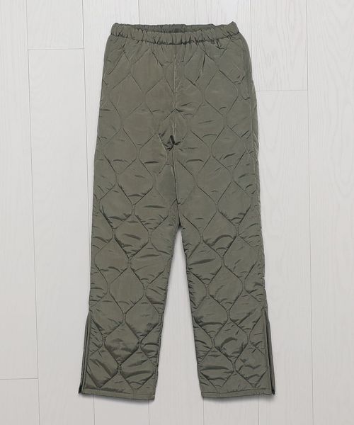 H＞ナイロンワッシャーキルティングパンツ