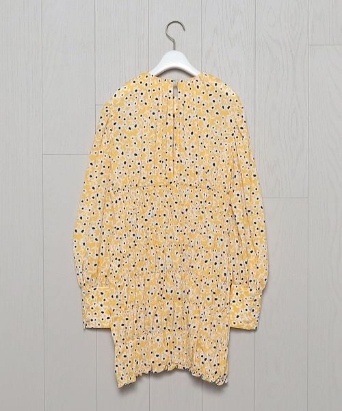 H＞FLOWER PRINT SHRRING DRESS/ワンピース