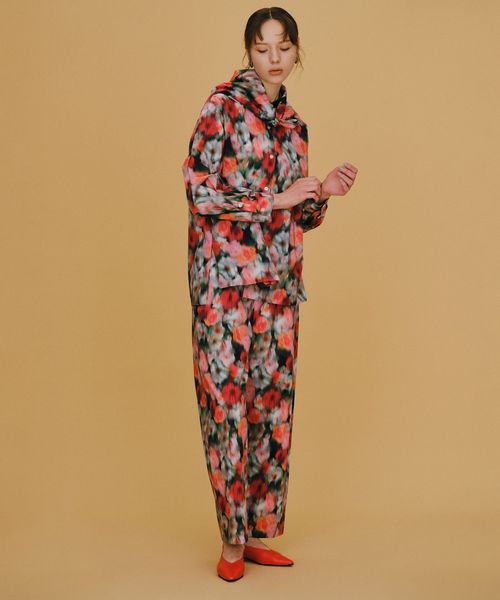 Liberty Print Tuck Pants -Washable-