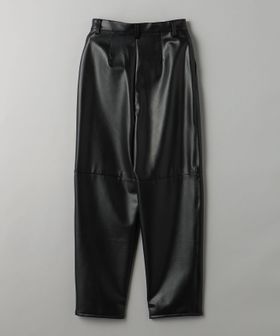レザーライク ストレートパンツ ―ウォッシャブル―