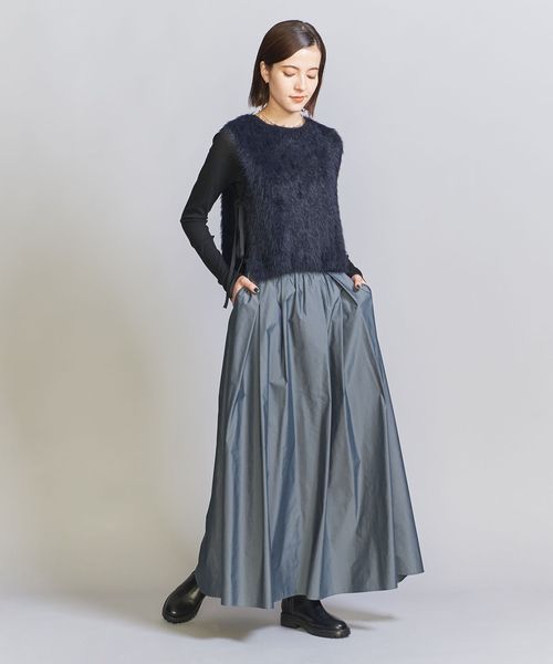 typewriter gathered maxi skirt