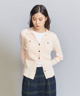 BEAUTY&YOUTH/【WEB限定】ハイゲージリブニット シャツカーディガン -ウォッシャブル-/カーディガン / ボレロ