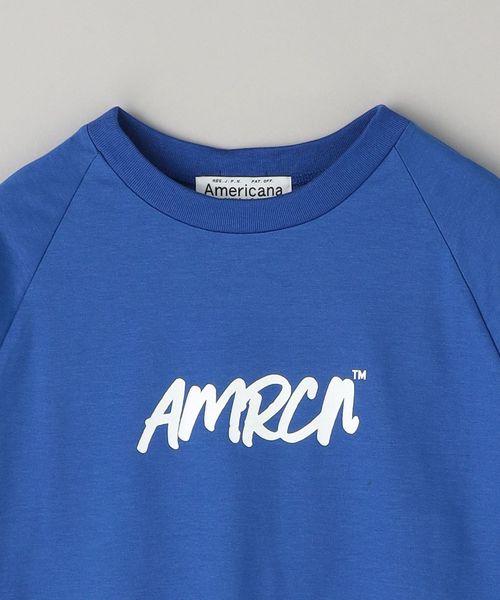 AMERICANA バック ロング ハーフ スリーブ T シャツ 6.0oz ユニセックス ロングスリーブ Tシャツ | ビッグサイズ | 1