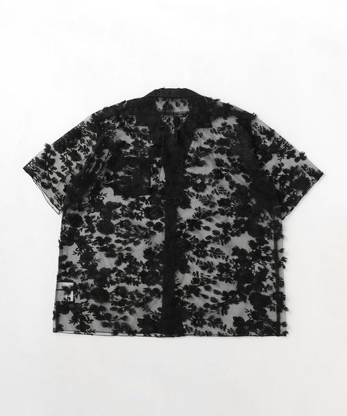 美品 provoke プロヴォーク チュールブラウス united arrows provoke（プロヴォーク）tulle lace N／S blouse（シャツ