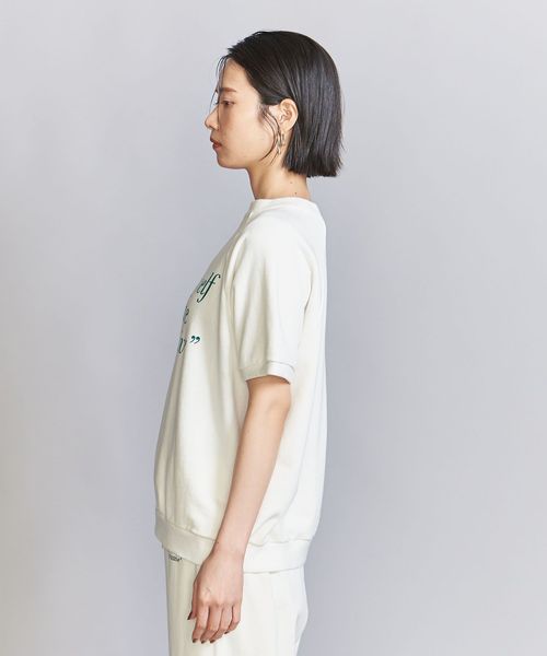 別注】＜HANTEX＞スウェット ショートスリーブ プルオーバー/WHITE