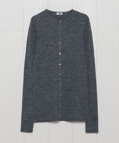 H＞アルパカブレンド シアーカーディガン 