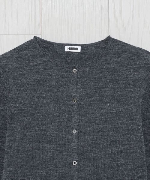 H＞アルパカブレンド シアーカーディガン 