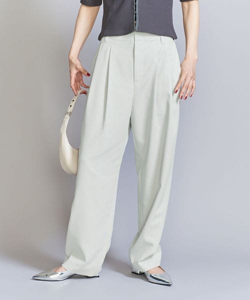 BEAUTY&YOUTH/カルゼ バックゴム テーパード パンツ/スラックス