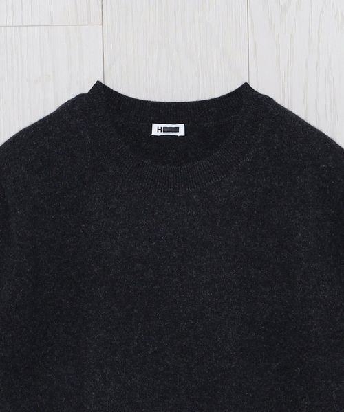 H＞ウールカシミヤ フレンチスリーブニット