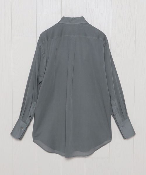 H＞コットンボイル ロングシャツ