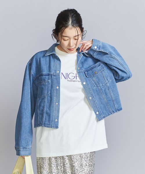 Jeans クロップドダッドデニムシャツ デニム クロップド シャツ
