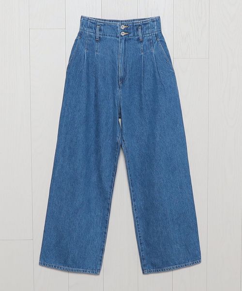 H＞デニムタックトラウザーズ
