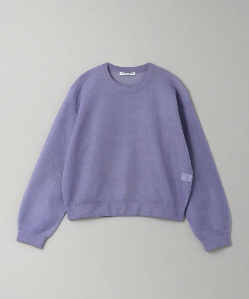 ナイロン ブライトシアー クルーネック ニット 