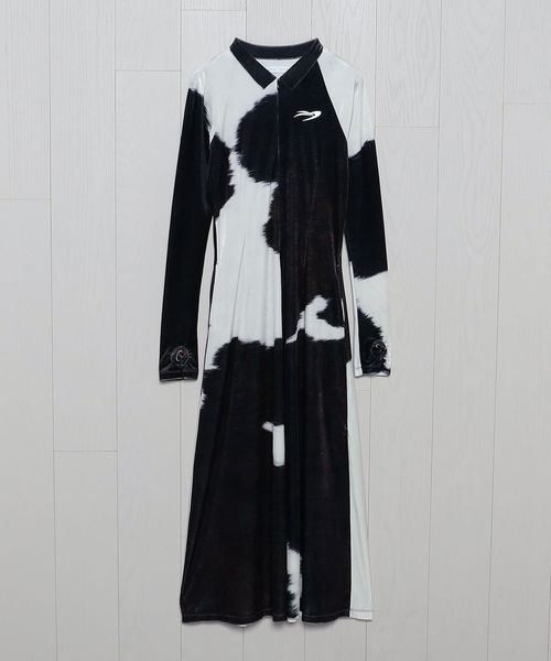 YOHEI OHNO＞COWHIDE VELOR CYCLING DRESS/ドレス 