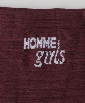 HOMME GIRLS LOGO TIGHTS/タイツ WINE S/Mサイズ