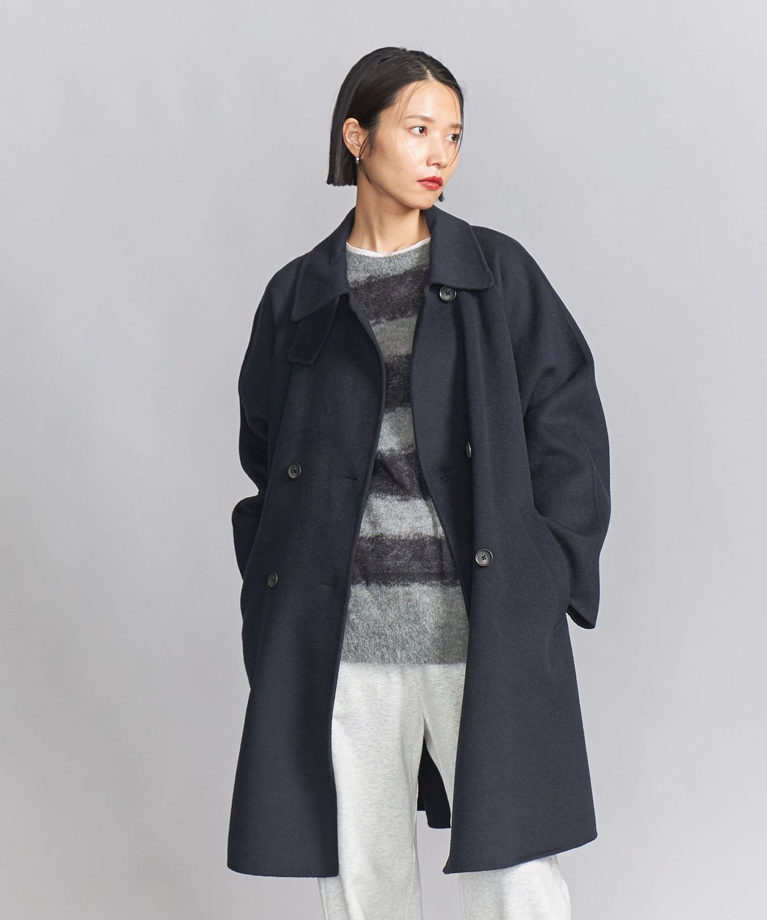 極美品＊MARW UNITED ARROWS ポンチョコート 黒 ブラック 本日まで‼️MARW UNITED ARROWS ポンチョコート
